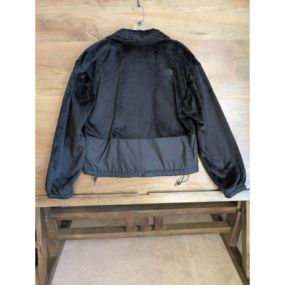 The North Face Novelty Osito Jacket Women Small Black Fleece Relaxed Fit 1/4 Zip - Picture 2 of 5